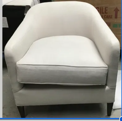 white linen club chairs lounge  RH