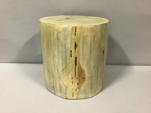 faux wood stump side table 