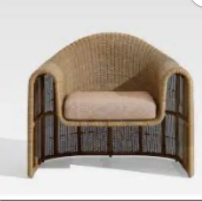 wicker lounge chair /crate and barrel 