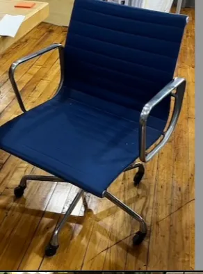 herman miller rolling office chair bright blue wool aluminum group 