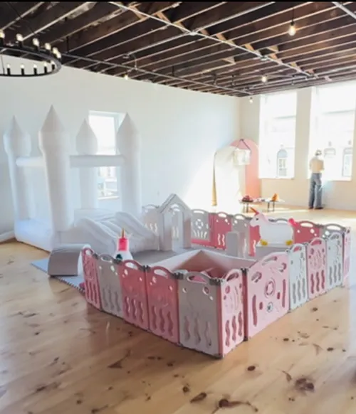 Pink and White soft play