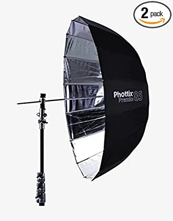 Phottix Premio 120cm Silver/Black Umbrella