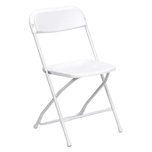 basic white folding chairs