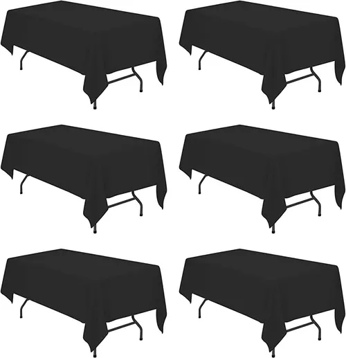  Table cloths for 6 feet rectangular table ( BLACK)