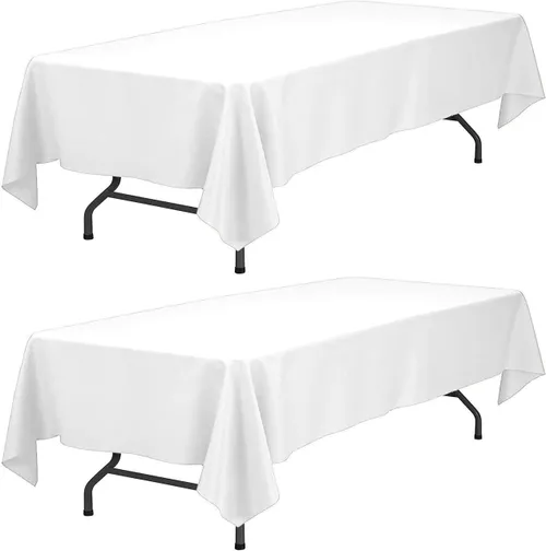 Table cloths for 6 feet tables (white)