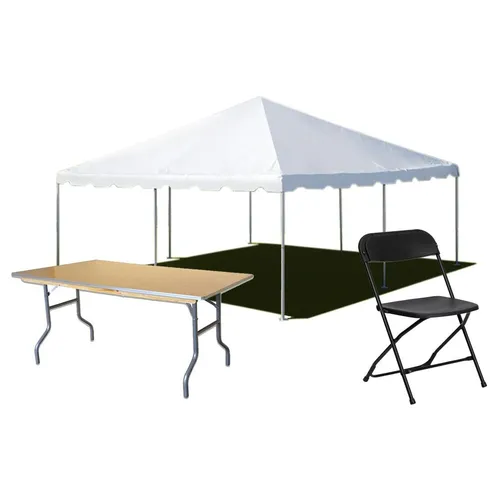 10x20 marque tent bunddle /25 basic chairs/5 rectangular tables
