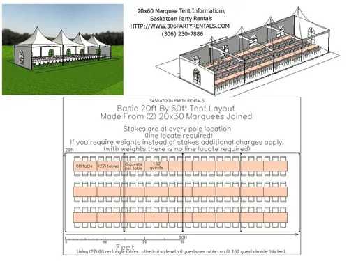 20x60 feet marquee tent bunddle