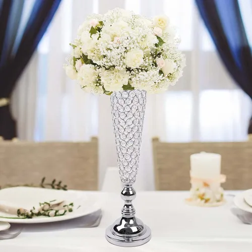 Tall Crystal Vase for centerpiece