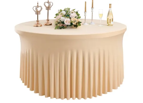 Spandex round 60-in Tablecloth