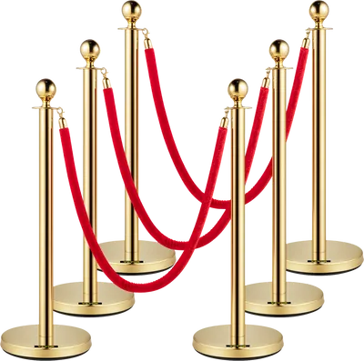 6 PC Gold Stanchion 