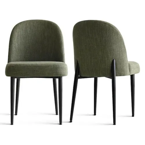 Green Upholstered Dinning Chair (Set of 2)