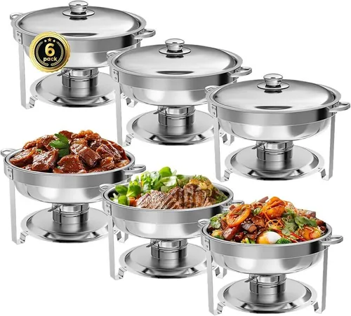 Stainless Steel round Chaffer Dishes 6QT