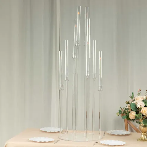 10 Arm Acrylic Candelabra centerpieces