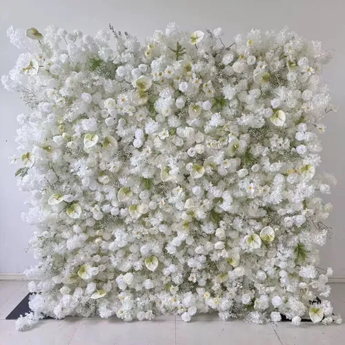 Snow blossom garden flower wall Rental 8ft by 8ft