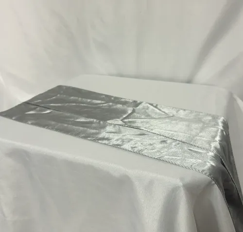 Silver Satin Fabric Chair Sash