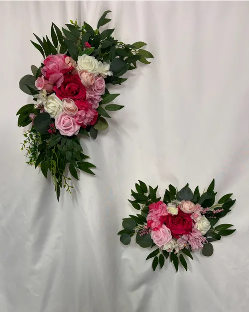Bright Pink 2pc Floral Sign Swag 