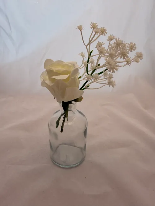 White & Babies Breath Premade Floral Mini 1