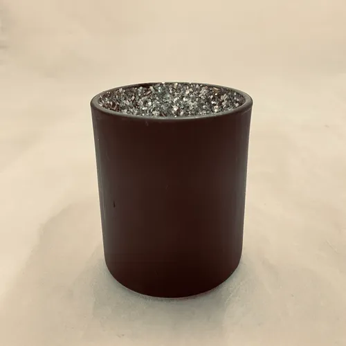 Black with Silver Votive—Painted 