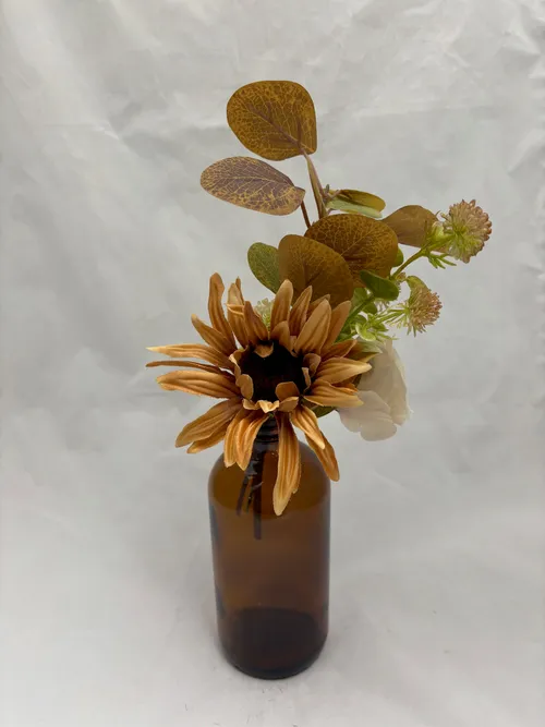 Nude & Brown Premade Floral Medium Vase 3