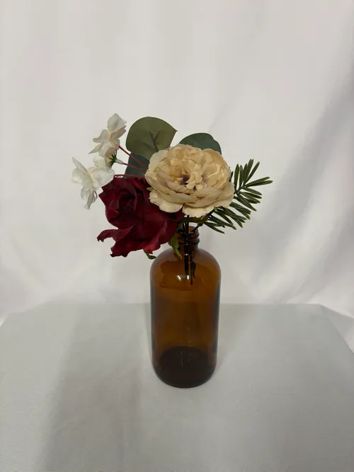 Burgundy Fall Premade Floral Vase Medium 2