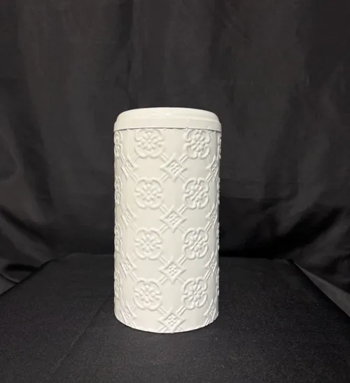 White Tin Vase