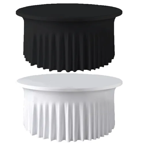 Black spandex tablecloth round HILLSIDE EVENTS ONLY