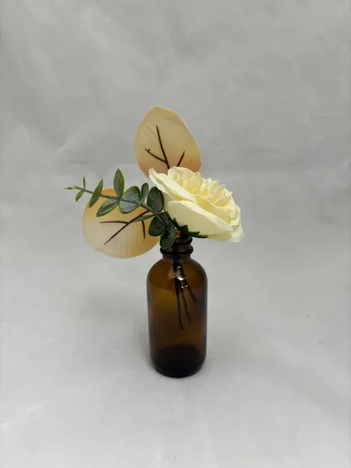 Nude & Brown Premade Floral Mini Vase 3
