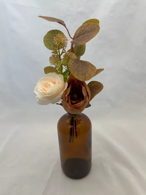 Nude & Brown Premade Floral Medium Vase 1