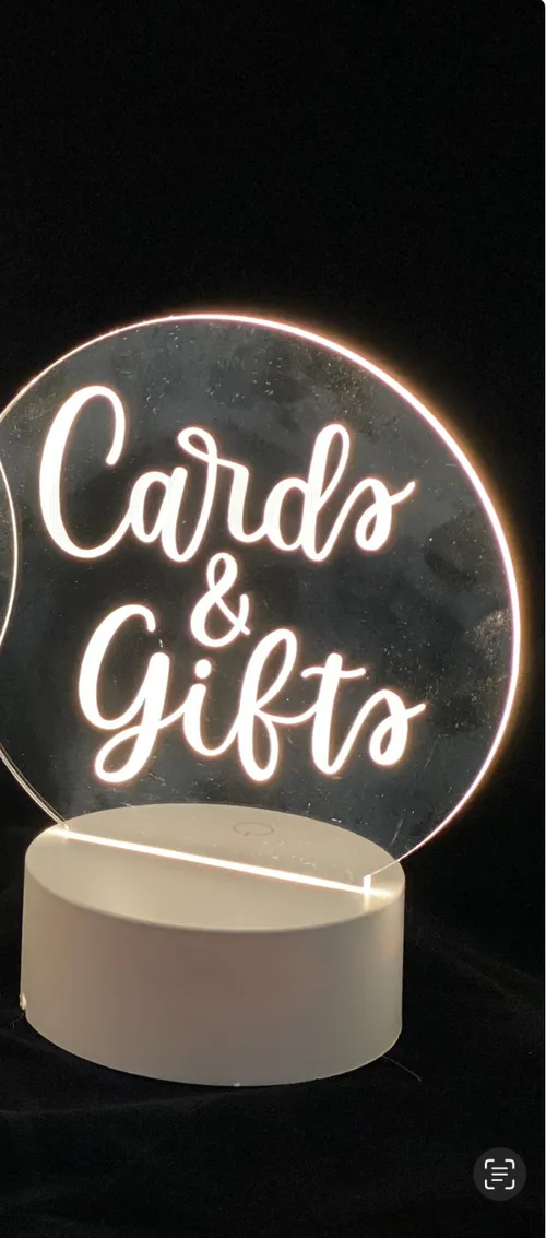Lighted Acrylic Cards & Gifts Sign 
