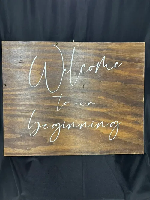 Rustic Brown Welcome Sign 1