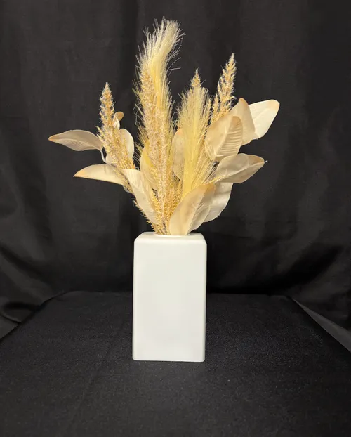 Square White Vase (No Bottom)