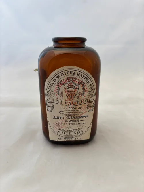 Amber Snuff Bottle w/ Label