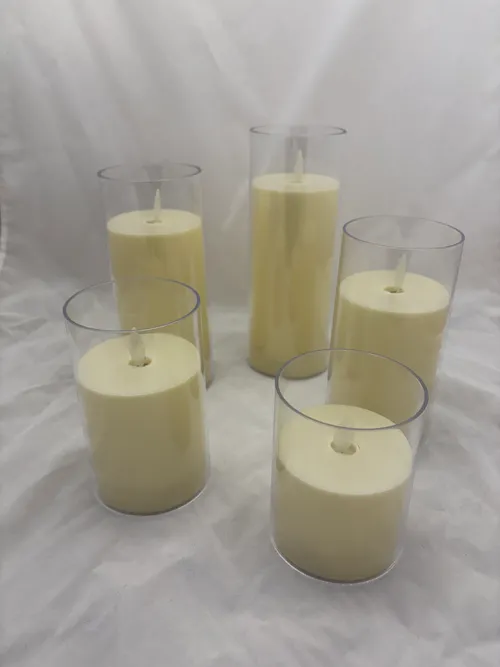 Ivory 5pc Candle Set with Vase