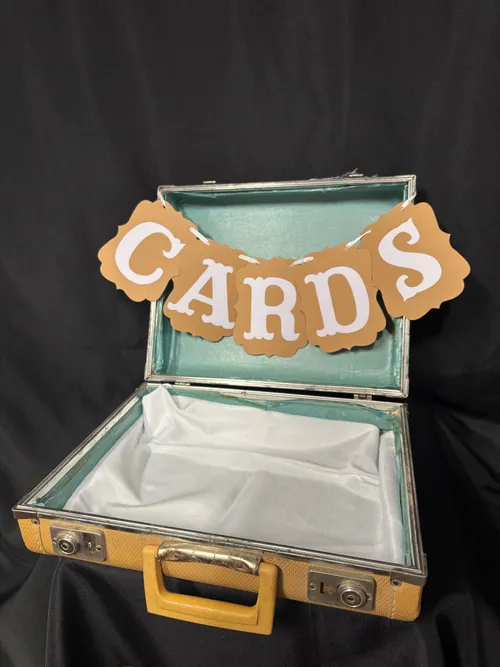 Vintage Suitcase Card Box 