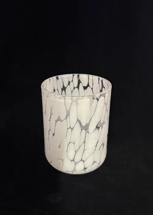 4 in Speckled White Vase