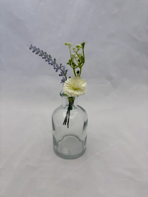 Sky Blue Premade Floral Mini Vase 