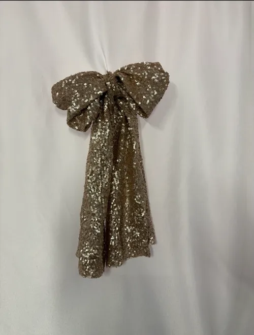 Sparkly Champagne Bows