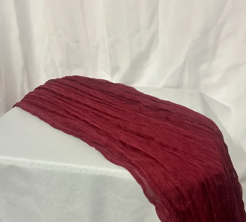 Burgundy 10 ft Cheesecloth Table Runner