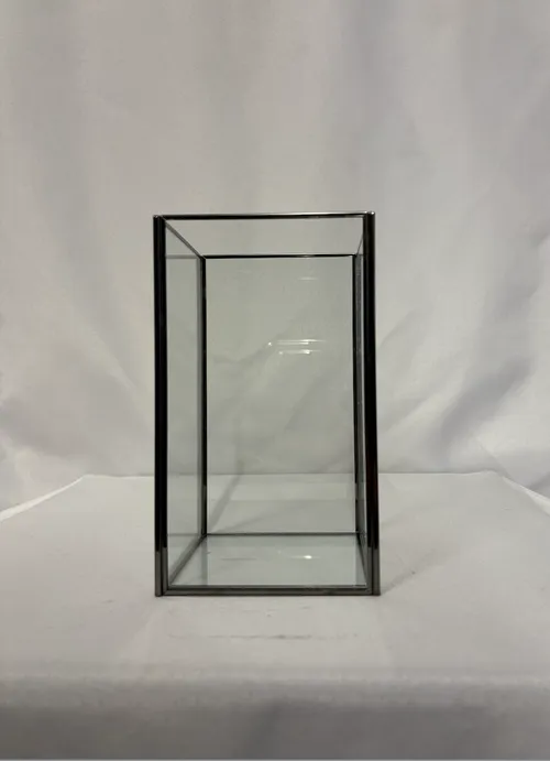 Black Geometric Lantern 8”
