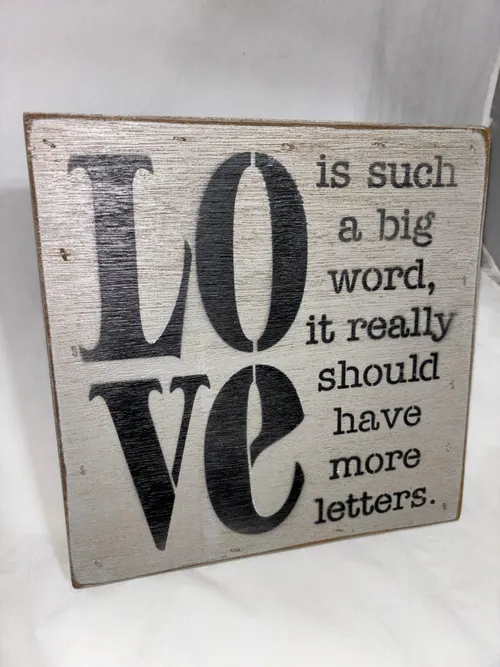 Rustic White LOVE Sign