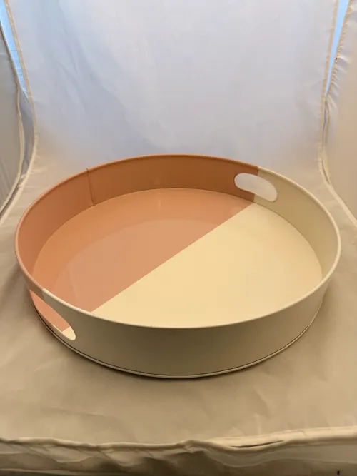 Pink and White Tray