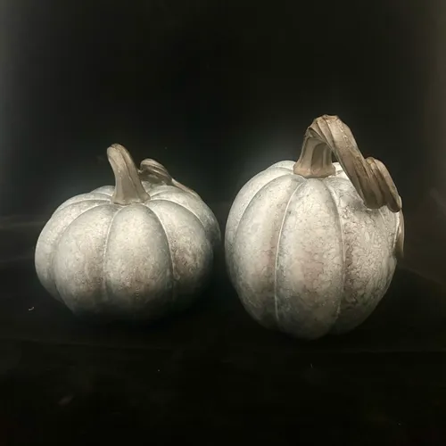 Medium Pewter Pumpkins (Long-Stem)