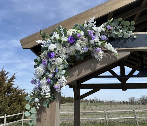 Lavender 2 pc Floral Arch Swag 