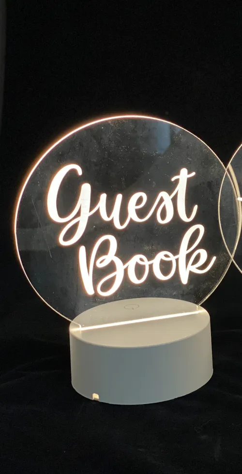 Lighted Acrylic Guestbook Sign 