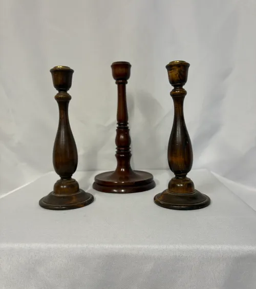 Vintage Wood Taper (Set of 3)