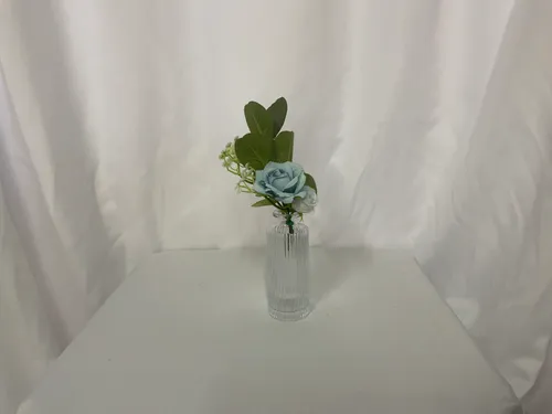Sky Blue Premade Floral Small Vase 1