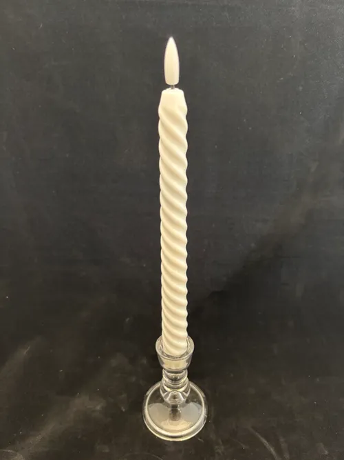 White Twist Candles (Set of 24)