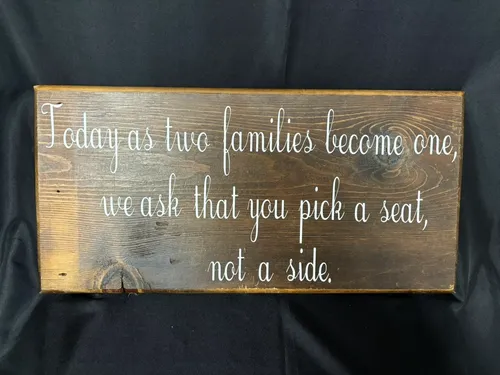 Rustic Cursive Two Families Become One Sign