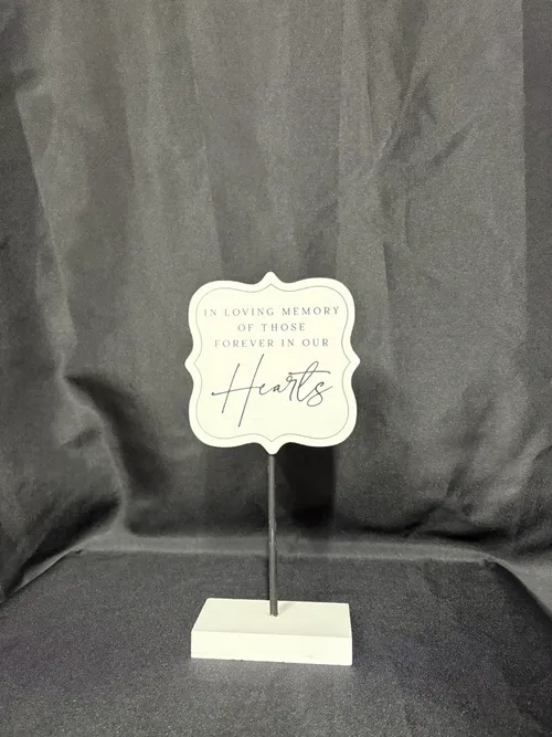 White Memorial Sign