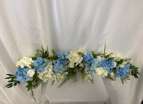 Sky Blue Hydrangea 1 pc Floral Arch Swag 4ft 